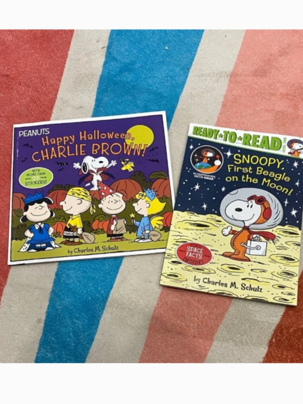 3/$10 Peanuts Halloween and Space Books Snoopy Charlie Brown